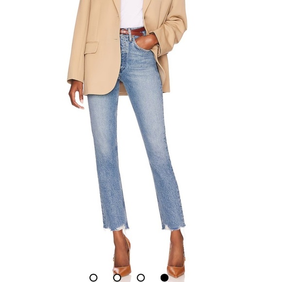 NWOT AGOLDE Riley High Rise Straight Crop in Haven 30 - Picture 3 of 9